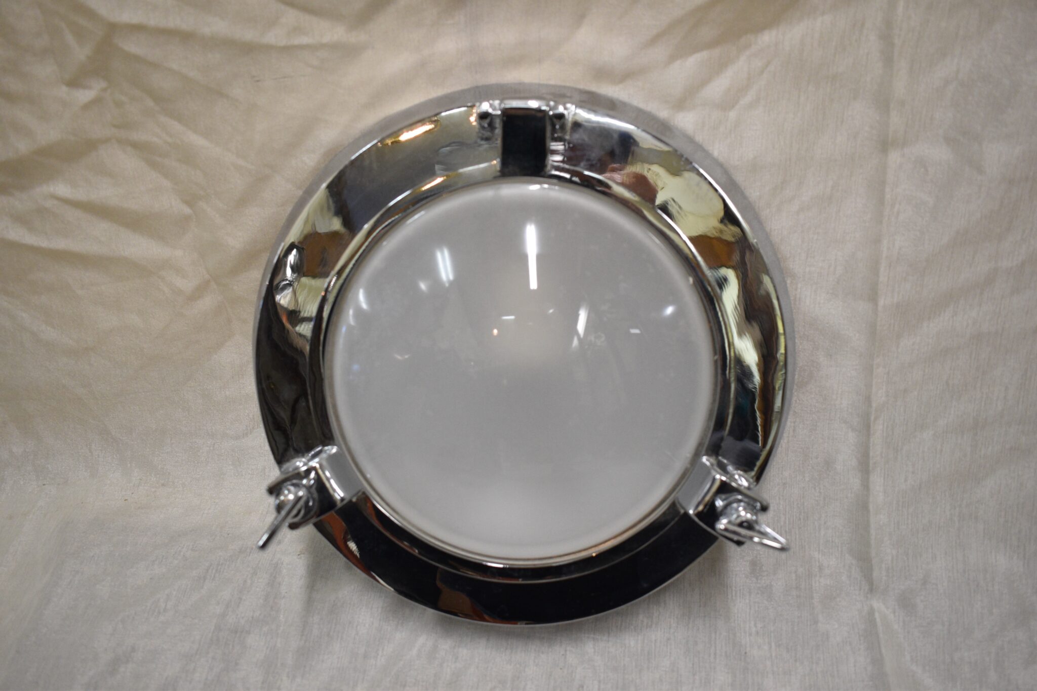 Picture of Foresti & Suardi Porthole Ceiling Light - Chrome/Brass • Antiques of ...