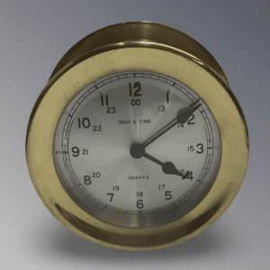 Ship's Time Quartz Nautical Brass Clock